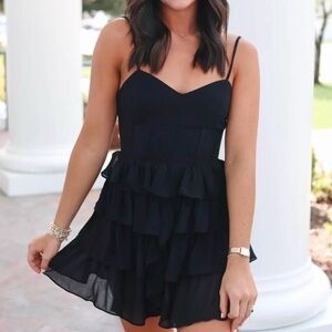 Pants Store Black Ruffle Dress